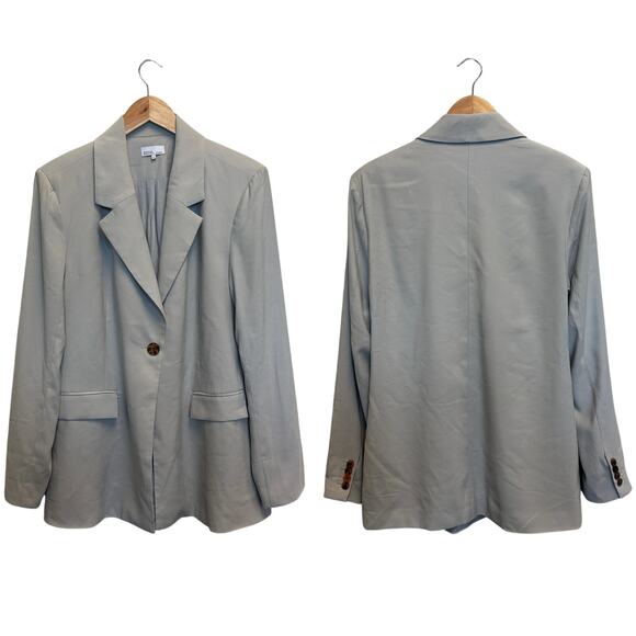 WeWoreWhat Jackets & Blazers - Danielle Bernstein WeWoreWhat Light Gray Oversized Blazer Career Office Small